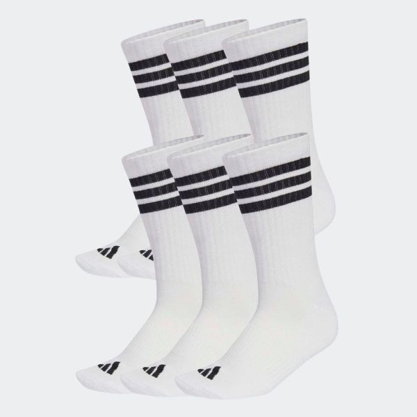 adidas 3-Stripes Essentials Cushioned Crew Socks x 6