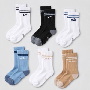 Nike Everyday Cushioned Kids Crew Socks x 6