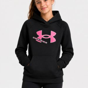 Under Armour Girl's Rival Fleece Logo Hoodie